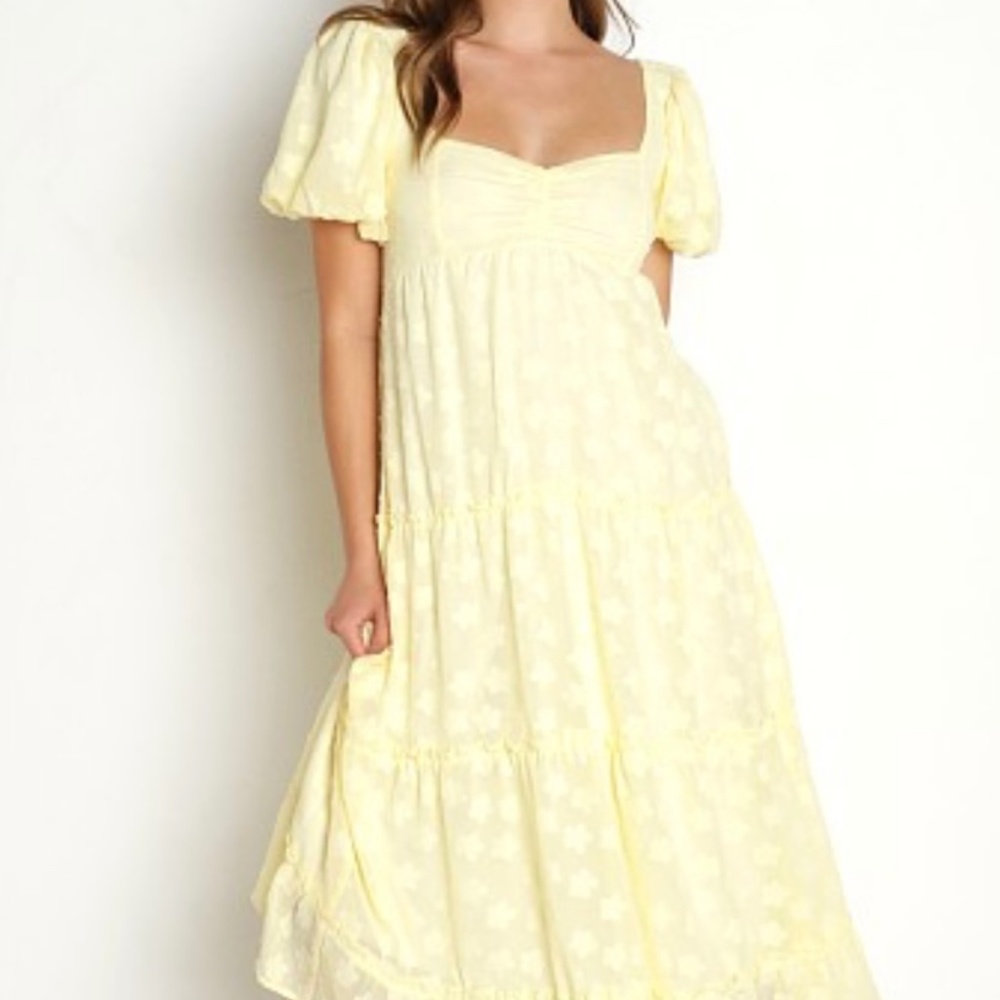 Odette Midi Dress Yellow Daisy